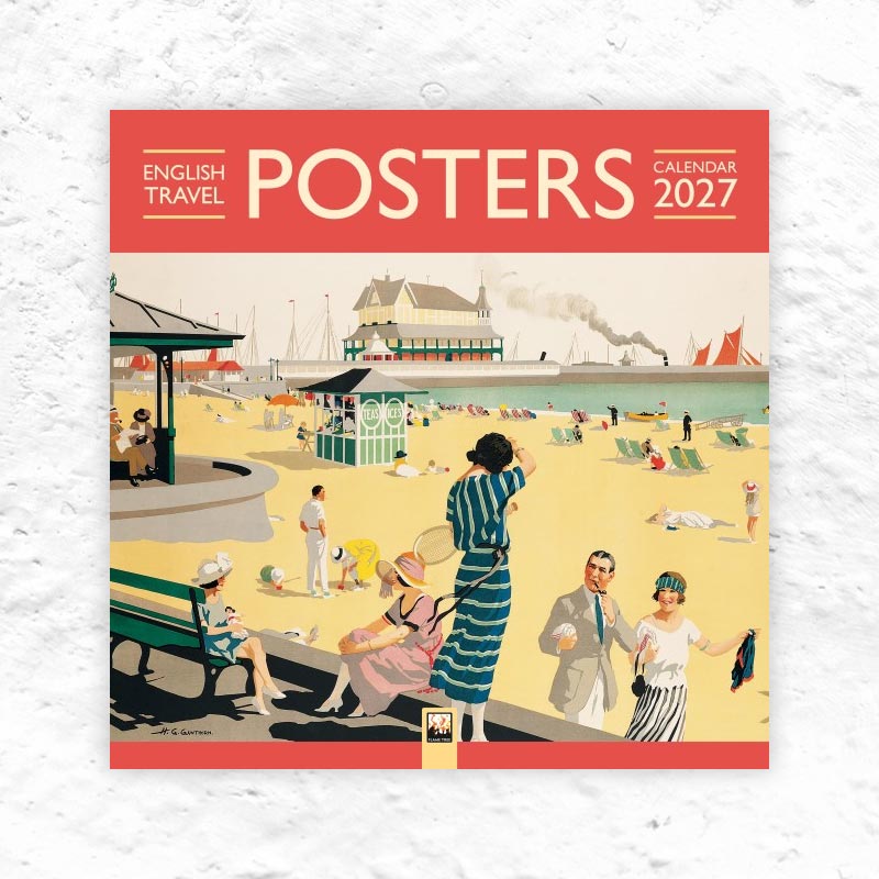 English Travel Posters 2027 Wall Calendar
