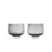 FLOW Set of 2 Drinking Glasses - 7cm, 220 ml - Smoke - des. Theresa Rand for blomus