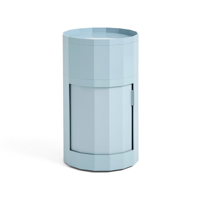 Facet Cabinet (incl. Feet and Castors) - High - Misty Blue - des. Stefan Scholten for HAY