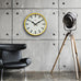 Factory XL Wall Clock - Silent - Yellow Steel Case - by Cloudnola