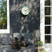 Factory Outdoor Wall Clock - Green - Weather-Ready Station with Hygrometer and Temperature, by Cloudnola