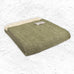 Fishbone Wool Throw - Olive - by Tweedmill