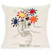 Pablo Picasso Fleurs et Mains cushion, woven by Jules Pansu