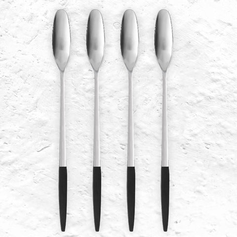 Focus de Luxe Set of 4 Long Handled Spoons des. Folke Arström, 1955 (made by Gense)