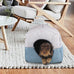 "Chalet" Foldaway Dog and Cat House / Bed - Aquamarine / Grey - by United Pets Sand