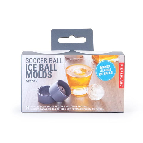 Football Ice Cube Moulds (Set of 2) by Kikkerland