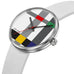 Forum Watch - Crossing Mondrian - White Leather Strap -  Sapphire Crystal - by Walter Gropius