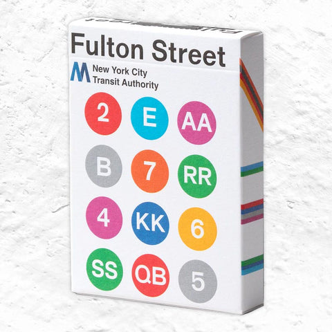 Fulton Street / Massimo Vignelli MTA Subway Map Playing Cards by the US Playing Card Company