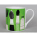 Gallery Mug - Brushes Green - Bone China decorated in Stoke-onTrent by Repeat Repeat