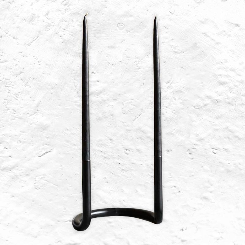 Gemini candleholder - black - des. Peter Karpf, 1965