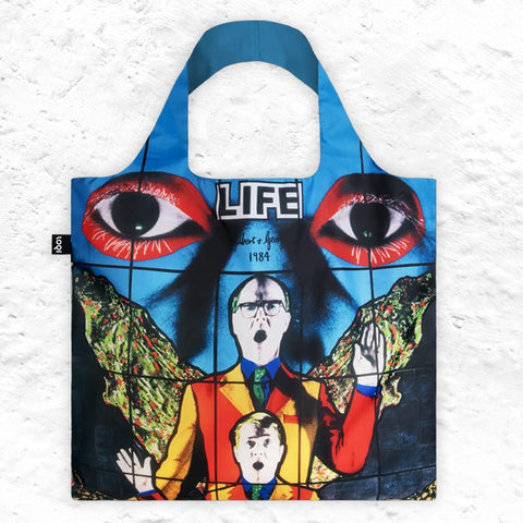 LOQI Foldaway Shopping Bag - Gilbert & George - Death, Hope, Life, Fear