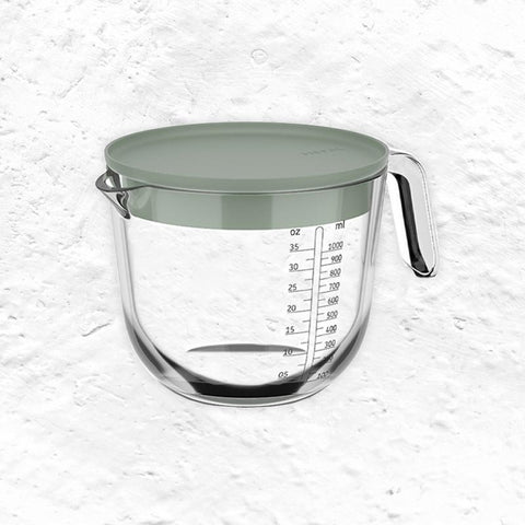 Measuring Jug 'Chef It' - 1000ml Glass with Lid - Nordic Sage - by Mepal