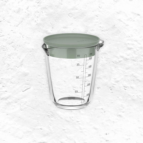Measuring Jug 'Chef It' - 500ml Glass with Lid - Nordic Sage - by Mepal