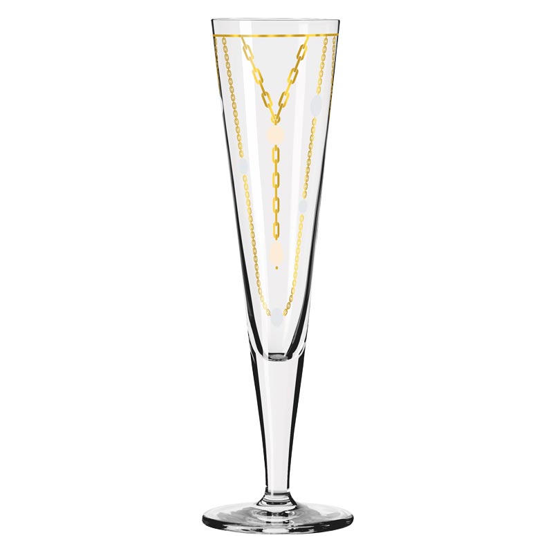Goldnacht Champagne Glass 39 des. Nathalie Jean for Ritzenhoff