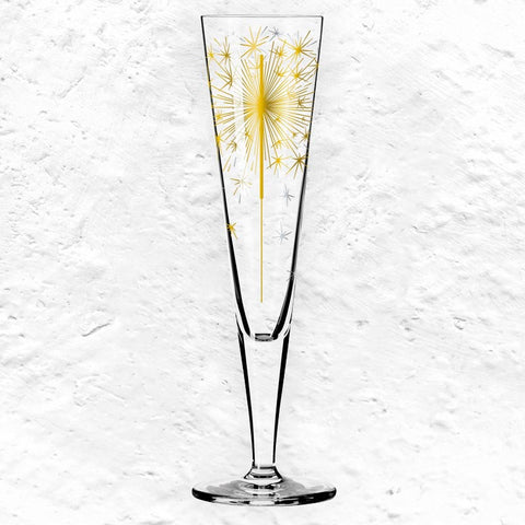 Goldnacht Champagne Glass #5 - des. Petra Mohr for Ritzenhoff