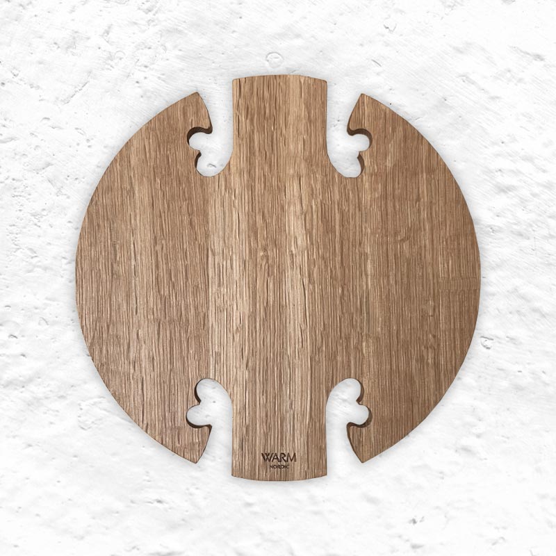 Gourmet trivet - walnut - round des. Gunnar Cyrén 1972