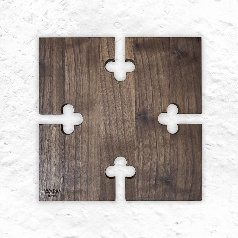 Gourmet trivet - walnut - square - des. Gunnar Cyrén, 1972