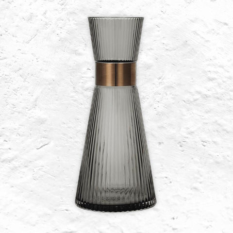 Grand Cru Nouveau Carafe - 1L - Hand-Blown Smoke Coloured Glass - by Rosendahl