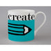 Graphic Mug - Create Pencil Blue - Bone China decorated in Stoke-on-Trent by Repeat Repeat