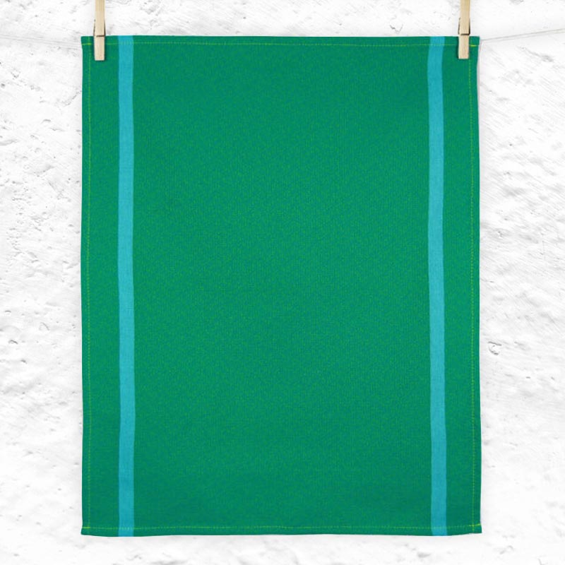 Green (Colorama vert) Hand Towel, by Tissage Moutet