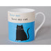 Happiness Mug - Black Cat Turquoise - Bone China decorated in Stoke-on-Trent by Repeat Repeat