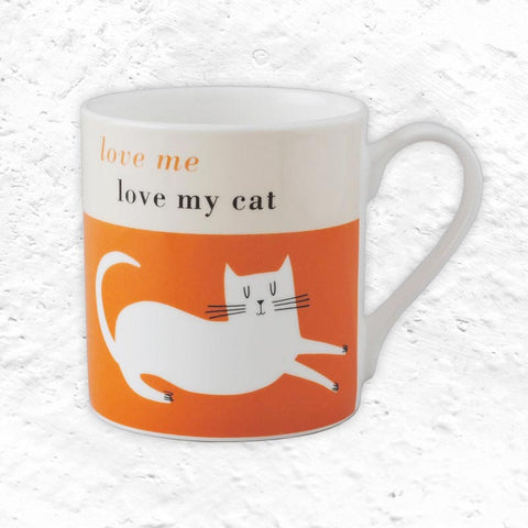 Happiness mug - cat, orange - by Repeat Repeat