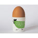 Happiness Egg Cup with Green Chicken illustration - Bone China made in Stoke-on-Trent by Repeat Repeat
