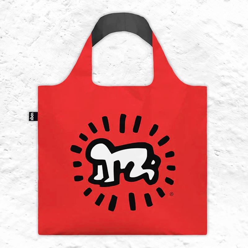 LOQI Foldaway Shopping Bag- Keith Haring - Radiant Baby