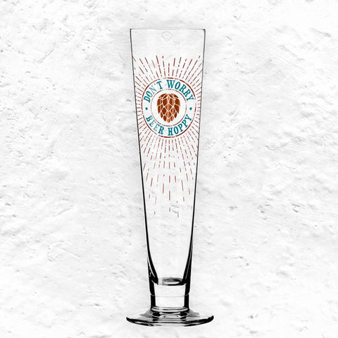 Heldenfest Beer Glass 'Don't Worry Beer Hoppy', des. Rebecca Buss for Ritzenhoff