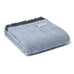 Pure New Wool Throw - Herringbone Powder Blue & Charcoal - by Tweedmill