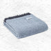 Pure New Wool Throw - Herringbone Powder Blue & Charcoal - by Tweedmill