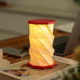 Mini Hexagon Twist Lamp - Coral Red - by Gingko