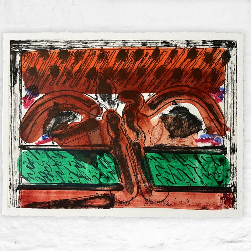 DH in Hollywood 1979-1985 - etching with hand colouring, signed edition of 100