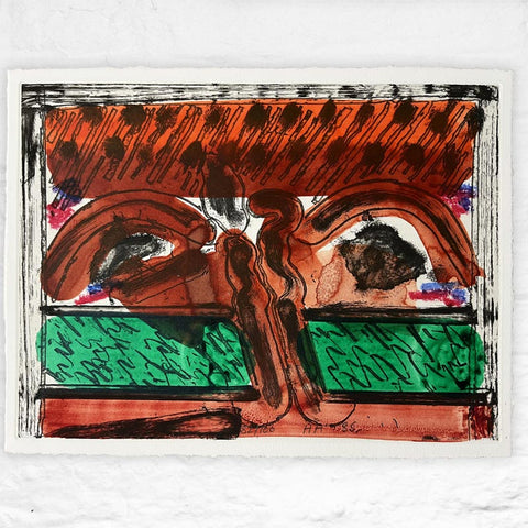 DH in Hollywood 1979-1985 - etching with hand colouring, signed edition of 100