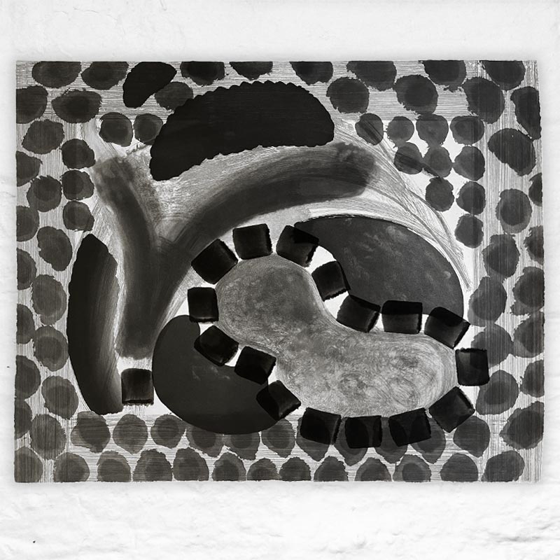 David's Pool at Night by Howard Hodgkin - softground etching and aquatint, signed Artist's Proof