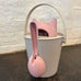 "Crick" Cat Dry Food Container with Scoop - Pink / Dove grey