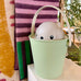 "Crock" Dog Dry Food Container with Scoop - Dove grey / Green