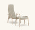 Lamino Chair and FREE FOOTSTOOL! - White Pigmented Oak Finish - des. Yngve Ekström 1956, made by Swedese