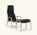 Lamino Chair and FREE FOOTSTOOL! - White Pigmented Oak Finish - des. Yngve Ekström 1956, made by Swedese