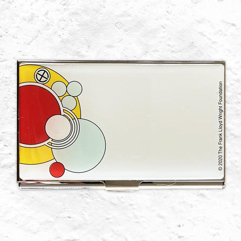 Imperial White Card Case, design inspired by Frank Lloyd Wright (made by ACME)