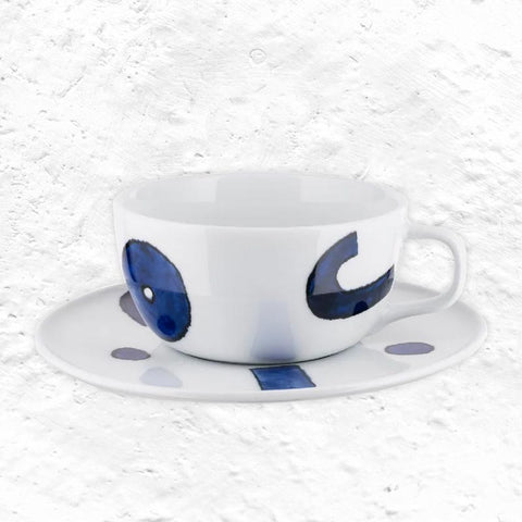 Itsumo Tea Cup & Saucer - White Porcelain - Yunoki Ware, des. Naoto Fukasawa for Alessi