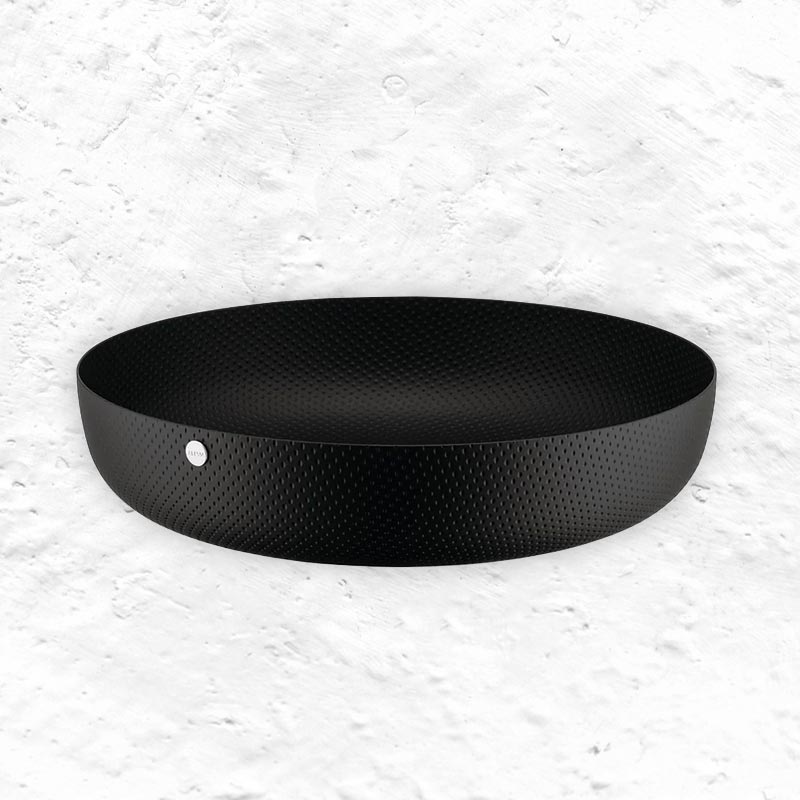 Round Black Basket JM17 T - 24cm diameter - des Jasper Morrison (made by Alessi)