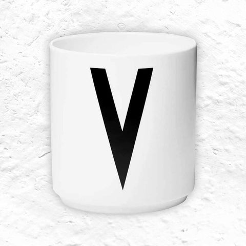 Jacobsen Typography Mug - V - by Design Letters