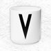 Jacobsen Typography Mug - V - by Design Letters