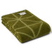 Pure New Wool Throw Geometric Jacquard - Fern Green - by Tweedmill