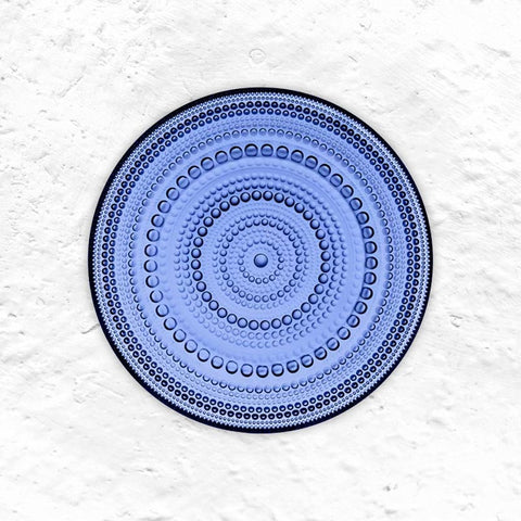 Kastehelmi plate - 170mm, ultramarine blue - des. Oiva Toikka, 1964, made by Iittala