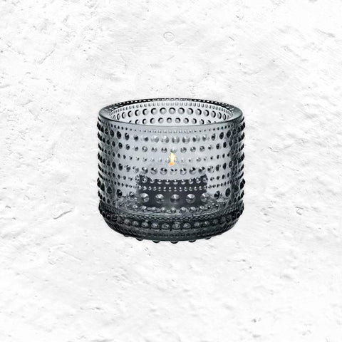 Kastehelmi tea light holder - Grey - des. Oiva Toikka, 1964, made by Iittala