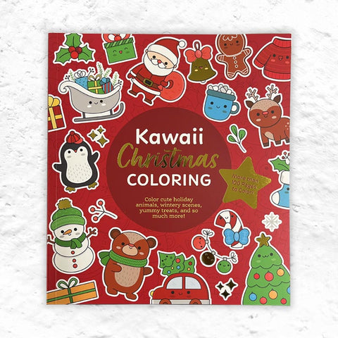Kawaii Christmas Coloring: Color Cute Holiday Animals, Wintery Scenes, Yummy Treats and So Much More! More than 100 Pages to Color! - Chartwell Coloring Books (Paperback)