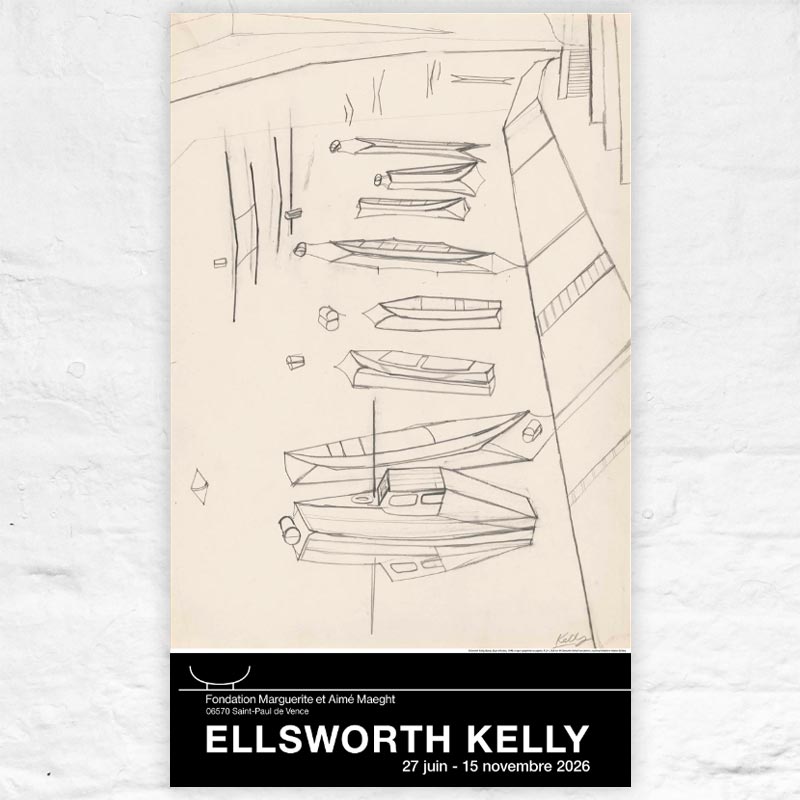 Boats, quai d' Anjou poster by Ellsworth Kelly