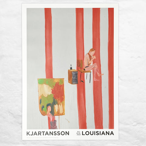 The End (red stripes) poster by Ragnar Kjartansson